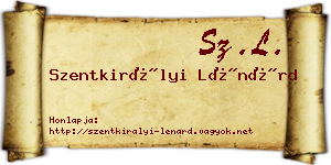 Szentkirályi Lénárd névjegykártya